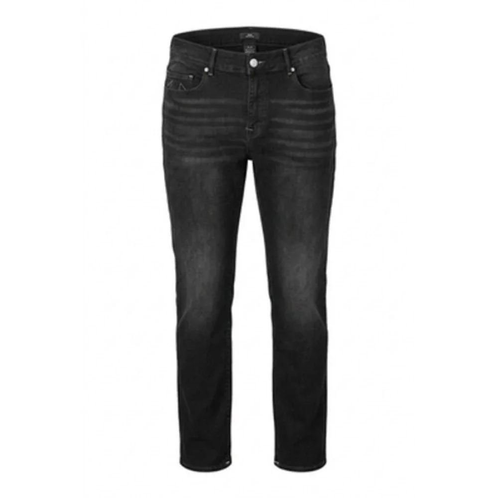 True Religion Jeans Mens 36x34 Black Rocco Relaxed Skinny Charcoal Wash Stretch